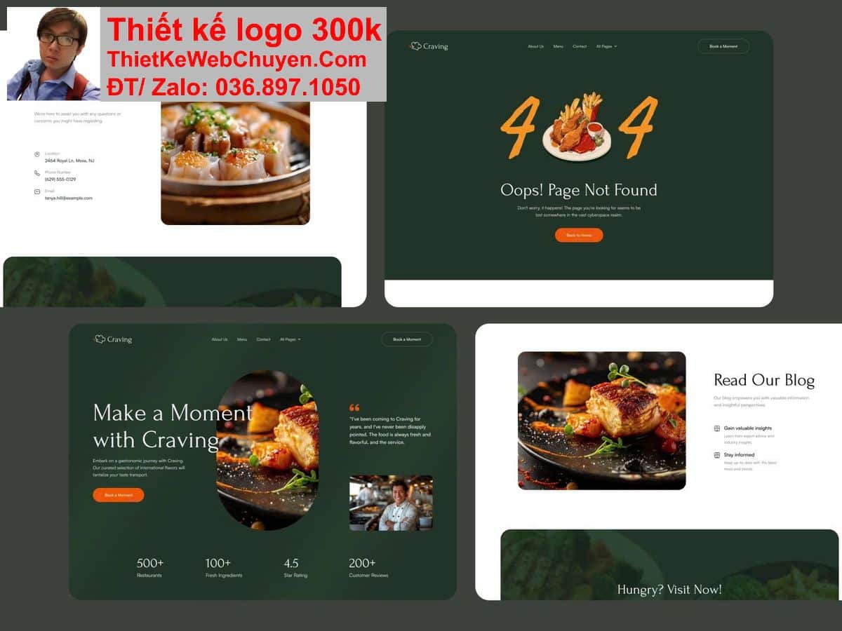 Thiết kế web quán ăn ẩm thực chuyên nghiệp Thiết kế web quán ăn ẩm thực chuyên nghiệp