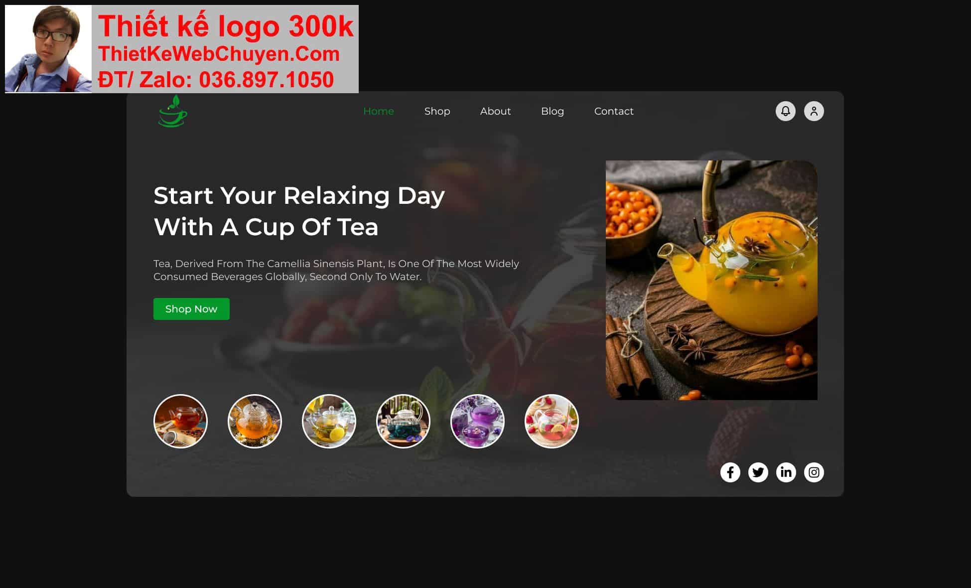 Thiết kế web quán trà chanh chuyên nghiệp Thiết kế web quán trà chanh chuyên nghiệp