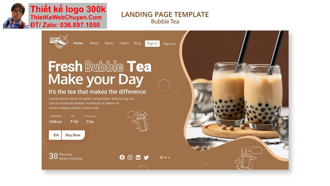 Thiết kế web quán trà sữa chuyên nghiệp Thiết kế web quán trà sữa chuyên nghiệp