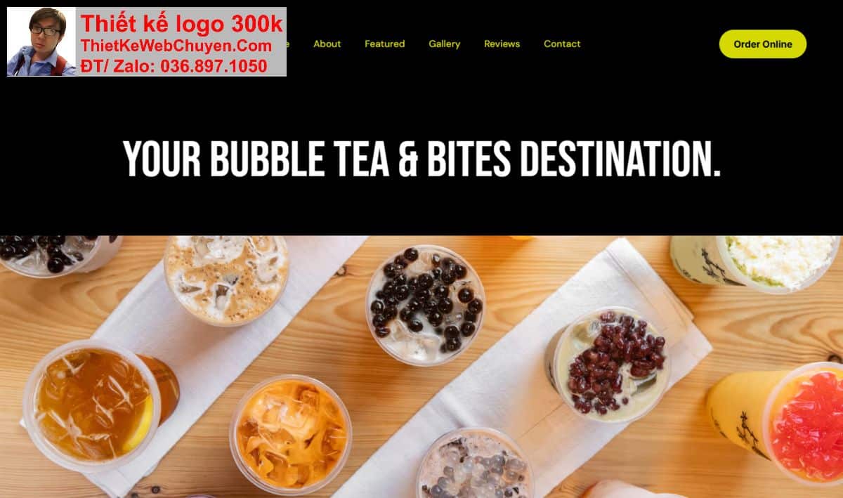 Thiết kế web quán trà sữa chuyên nghiệp Thiết kế web quán trà sữa chuyên nghiệp