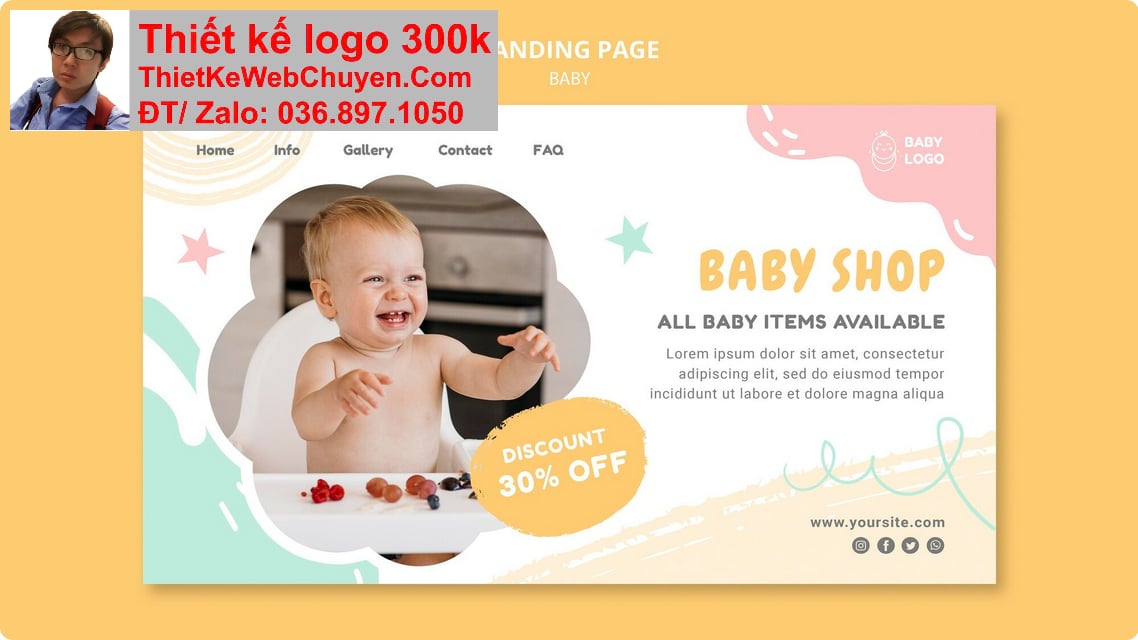 Thiết kế web shop bán đồ mẹ và bé chuyên nghiệp