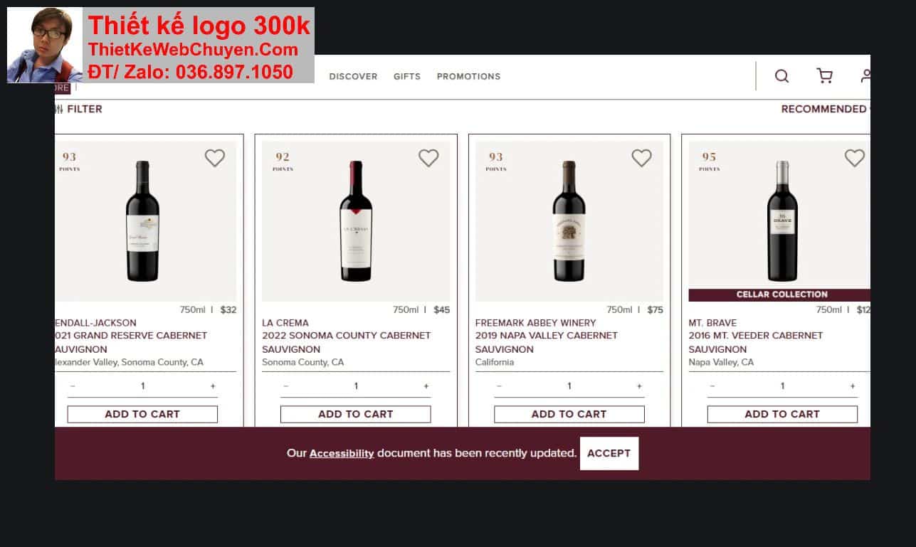 Thiết kế web shop bán rượu vang chuyên nghiệp Thiết kế web shop bán rượu vang chuyên nghiệp
