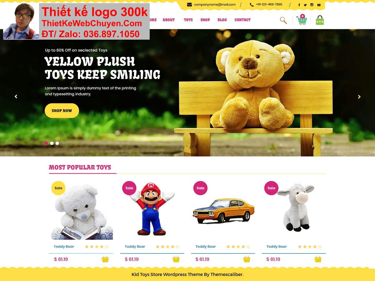 Thiết kế web shop đồ chơi mô hình chuyên nghiệp Thiết kế web shop đồ chơi mô hình chuyên nghiệp