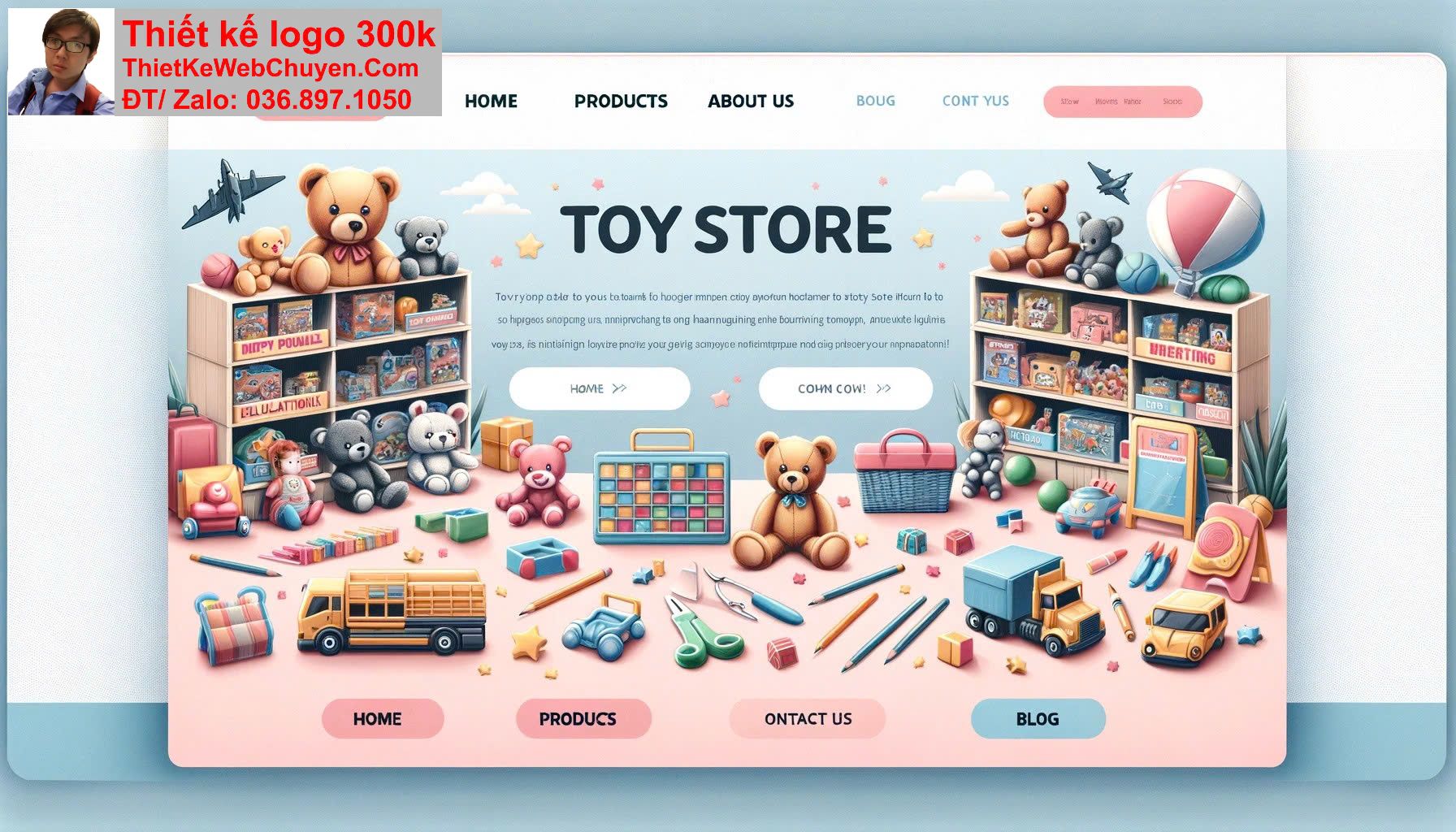 Thiết kế web shop đồ chơi mô hình chuyên nghiệp Thiết kế web shop đồ chơi mô hình chuyên nghiệp