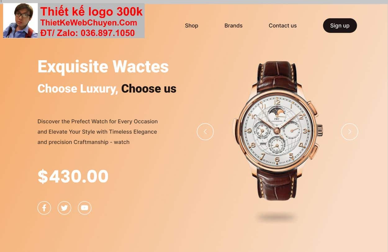 Thiết kế web shop đồng hồ chuyên nghiệp Thiết kế web shop đồng hồ chuyên nghiệp