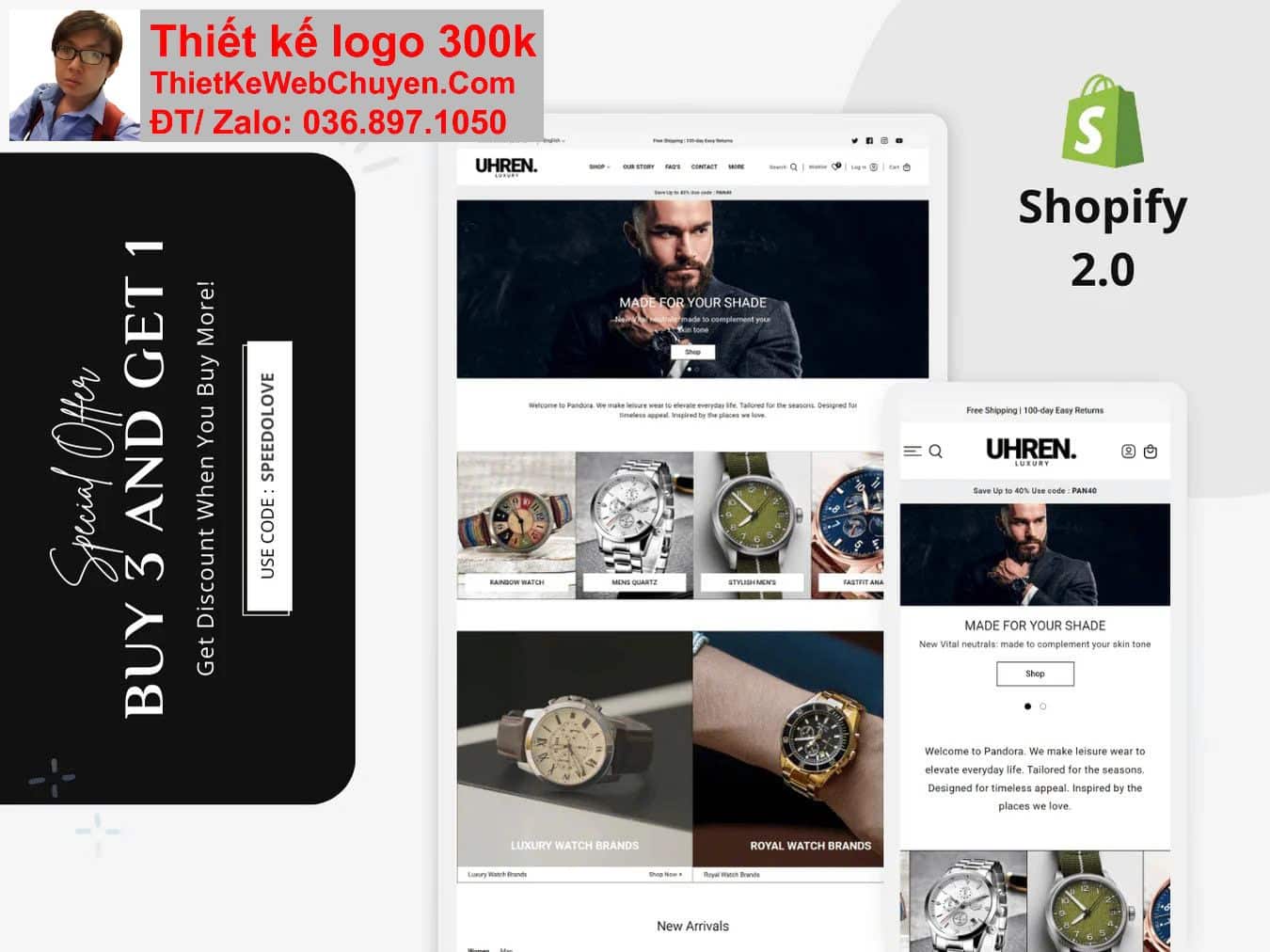 Thiết kế web shop đồng hồ chuyên nghiệp Thiết kế web shop đồng hồ chuyên nghiệp