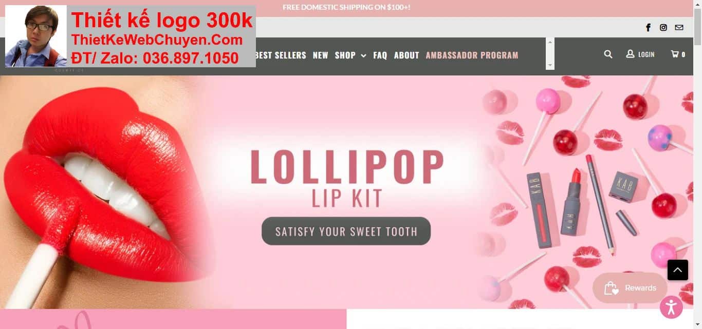 Thiết kế web shop son môi chuyên nghiệp Thiết kế web shop son môi chuyên nghiệp