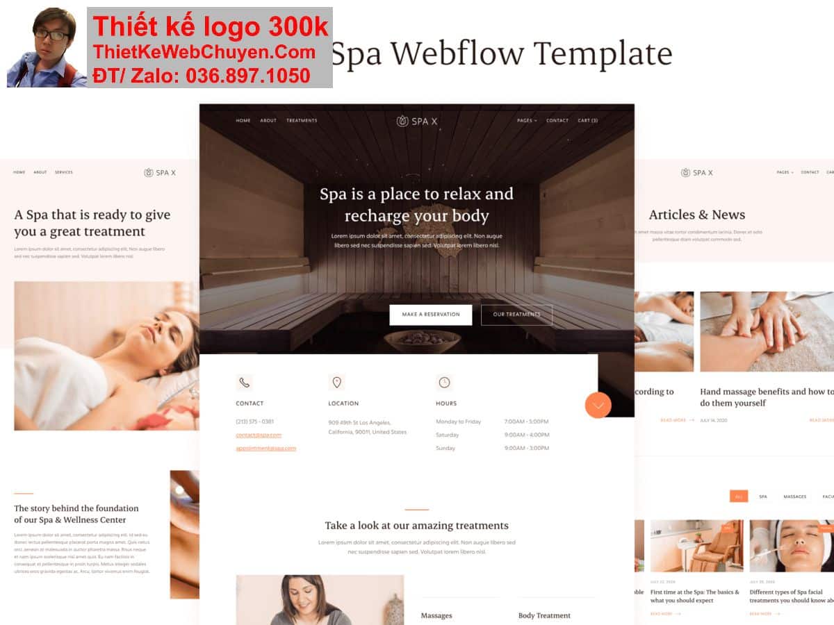 Thiết kế web spa chuyên nghiệp Thiết kế web spa chuyên nghiệp