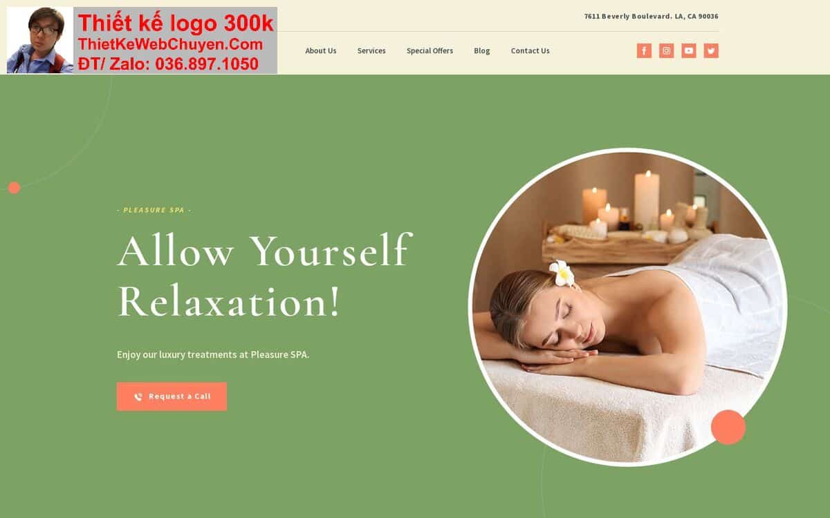 Thiết kế web spa chuyên nghiệp Thiết kế web spa chuyên nghiệp