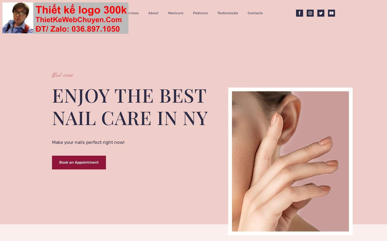 Thiết kế web thẩm mỹ viện nail chuyên nghiệp