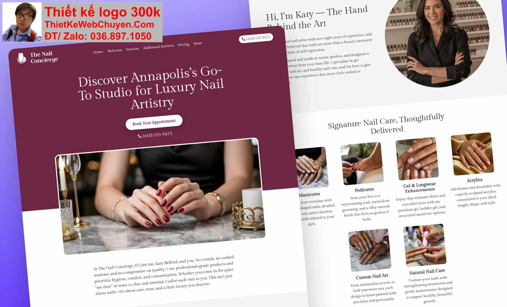 Thiết kế web thẩm mỹ viện nail chuyên nghiệp Thiết kế web thẩm mỹ viện nail chuyên nghiệp