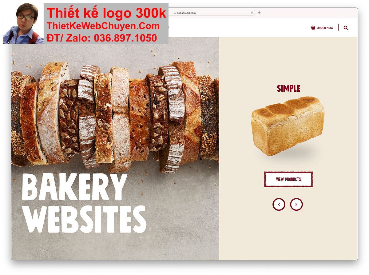 Thiết kế web tiệm bán bánh mì chuyên nghiệp Thiết kế web tiệm bán bánh mì chuyên nghiệp