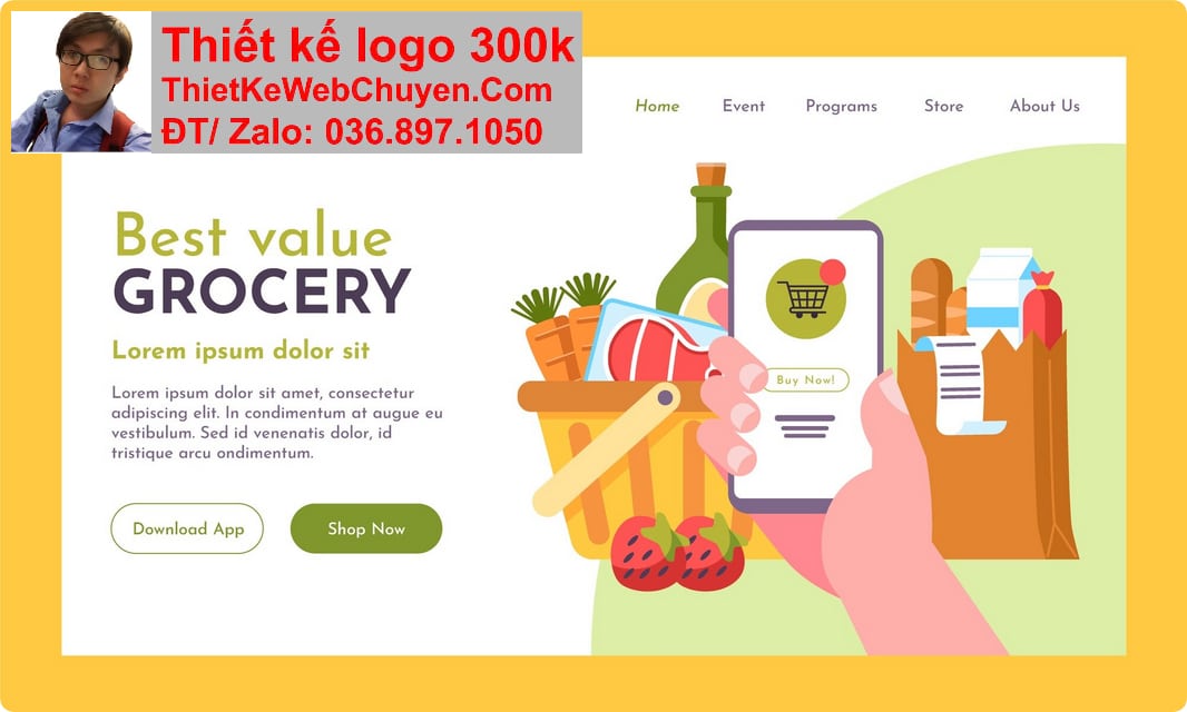 Thiết kế web tiệm bán tạp hóa chuyên nghiệp