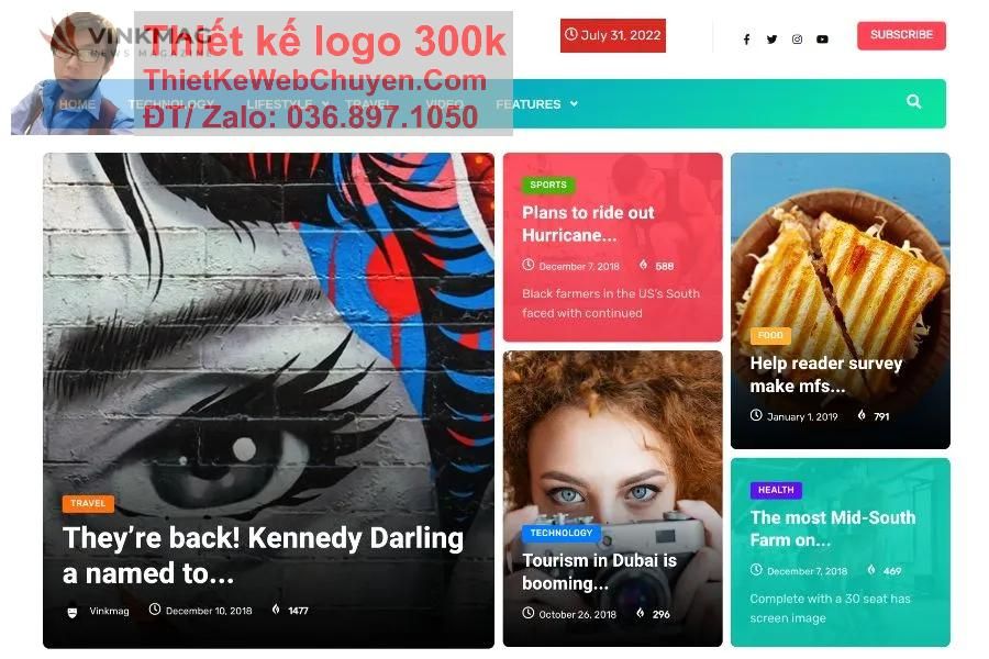 Thiết kế web tin tức blog review chuyên nghiệp Thiết kế web tin tức blog review chuyên nghiệp