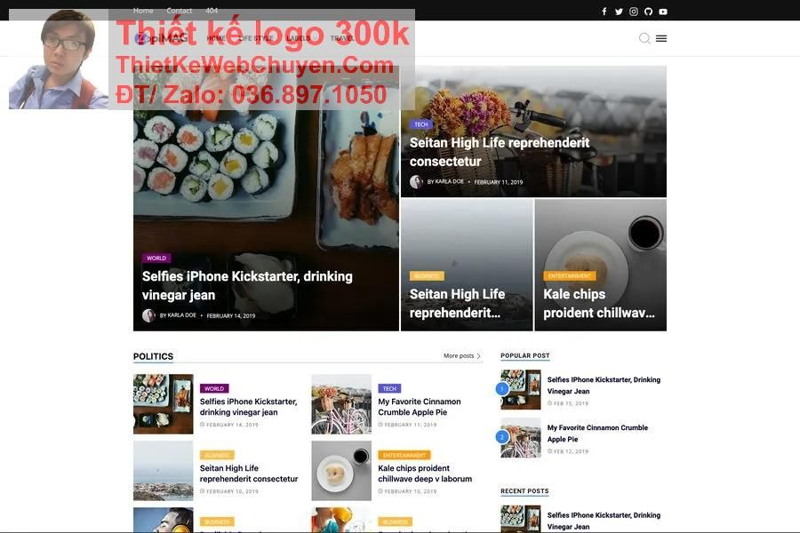 Thiết kế web tin tức blog review chuyên nghiệp Thiết kế web tin tức blog review chuyên nghiệp