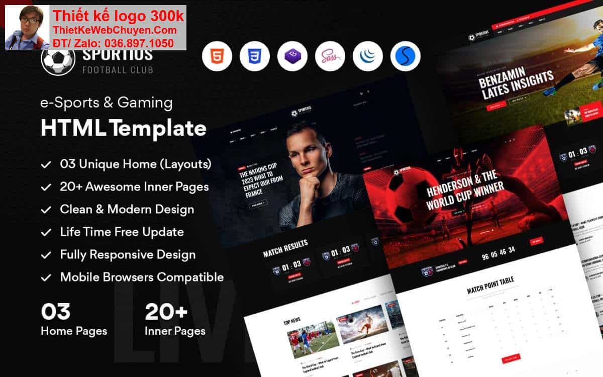 Thiết kế web tin tức bóng đá chuyên nghiệp Thiết kế web tin tức bóng đá chuyên nghiệp