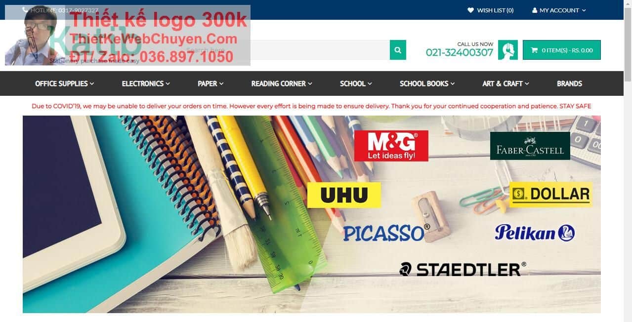 Thiết kế web văn phòng phẩm chuyên nghiệp Thiết kế web văn phòng phẩm chuyên nghiệp