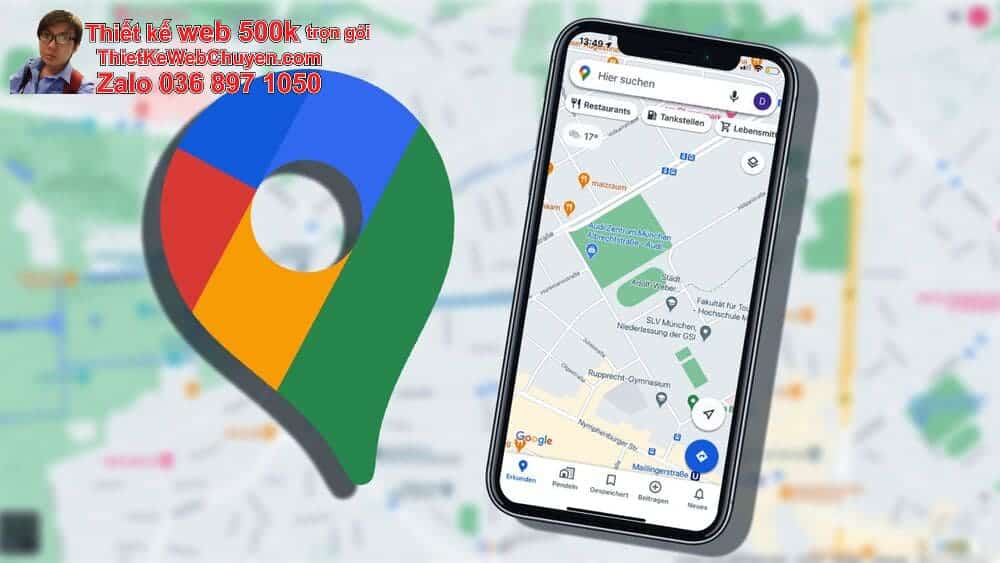 Tạo bản đồ Google Map cửa hàng bán nguyên liệu trà sữa