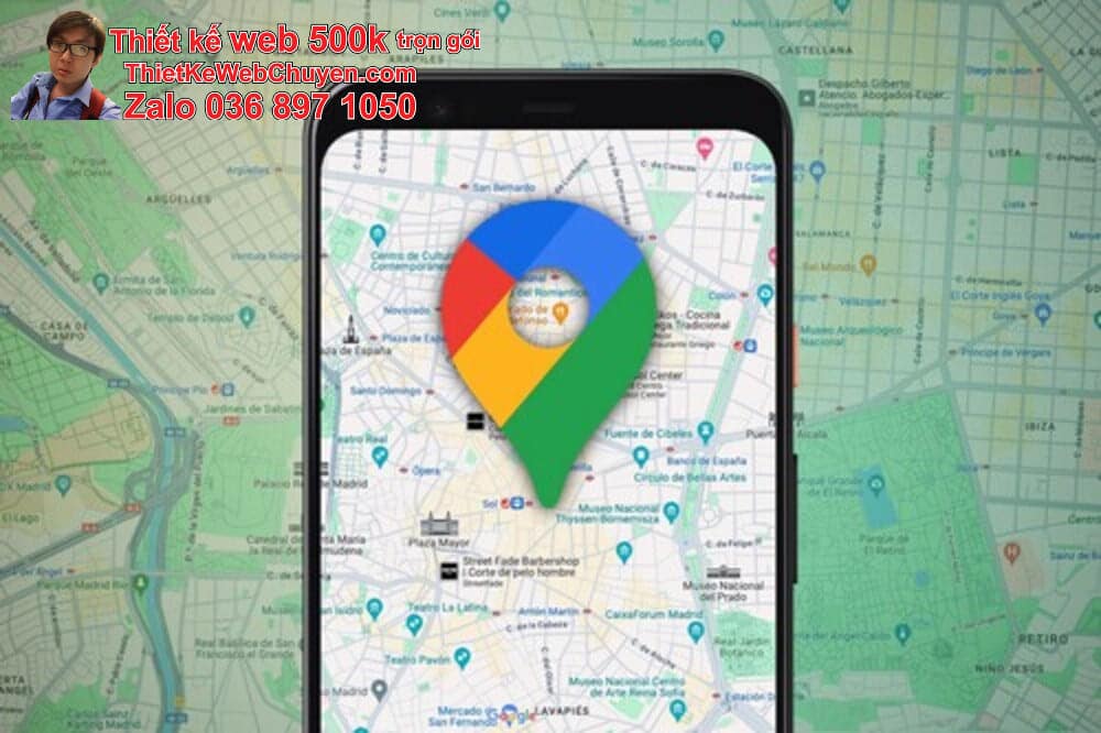 tạo bản đồ Google Map cửa hàng bán balô