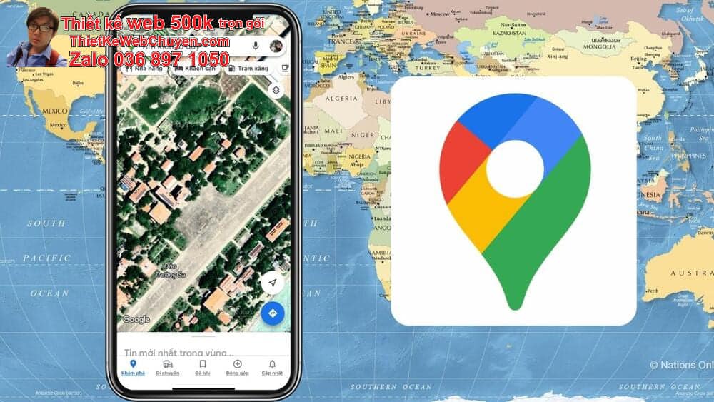 Tạo bản đồ Google Map cửa hàng bán thiết bị mạng