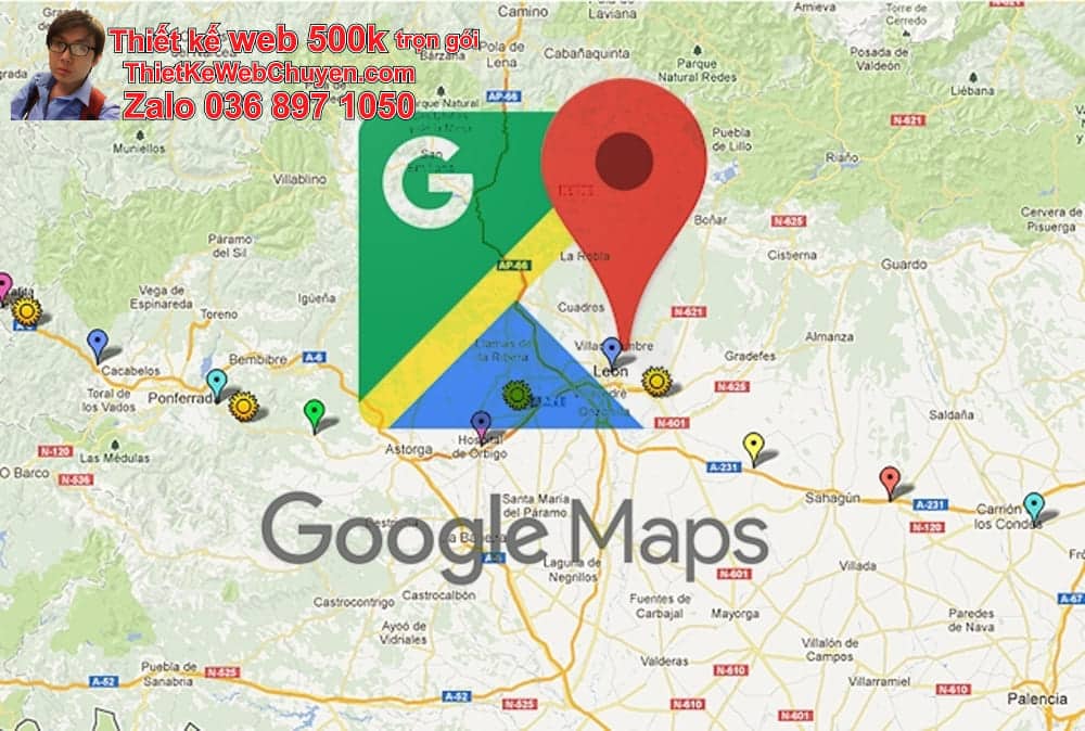 Tạo bản đồ Google Map cửa hàng bán giấy dán tường