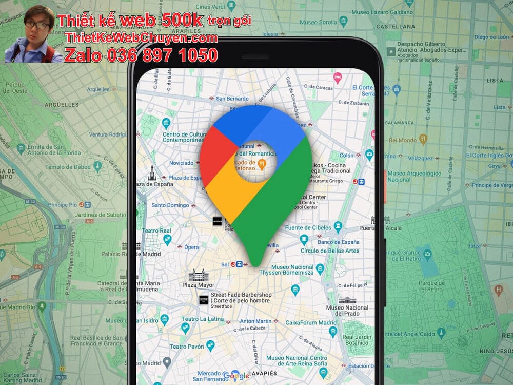 tạo bản đồ Google Map cửa hàng bán đồng hồ