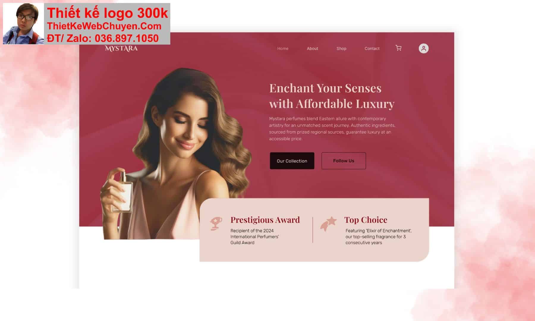 Thiết kế web shop bán nước hoa chuyên nghiệp Thiết kế web shop bán nước hoa chuyên nghiệp