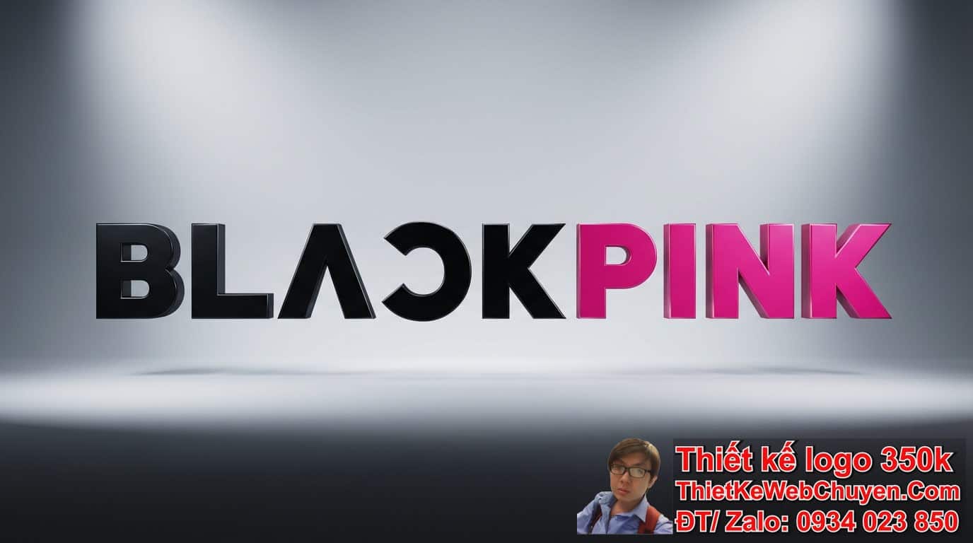 Các yếu tố thiết kế chính của blackpink logo là gì?