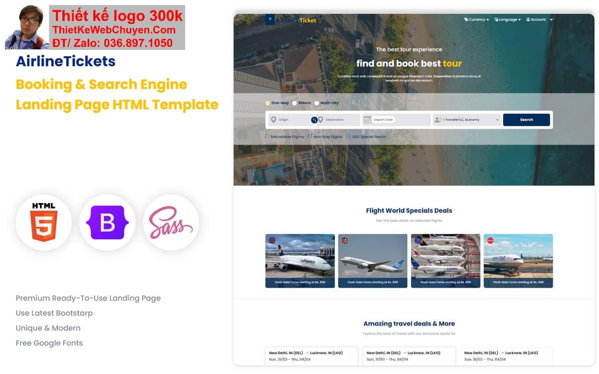 Thiết kế web bán vé máy bay chuyên nghiệp Thiết kế web bán vé máy bay chuyên nghiệp