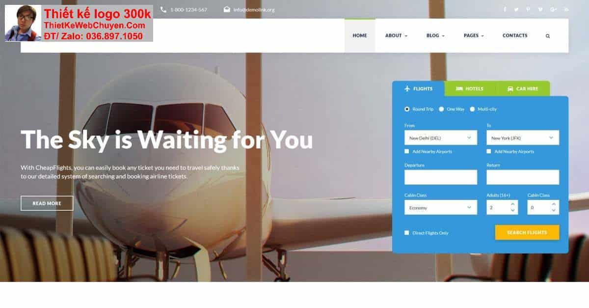 Thiết kế web bán vé máy bay chuyên nghiệp Thiết kế web bán vé máy bay chuyên nghiệp