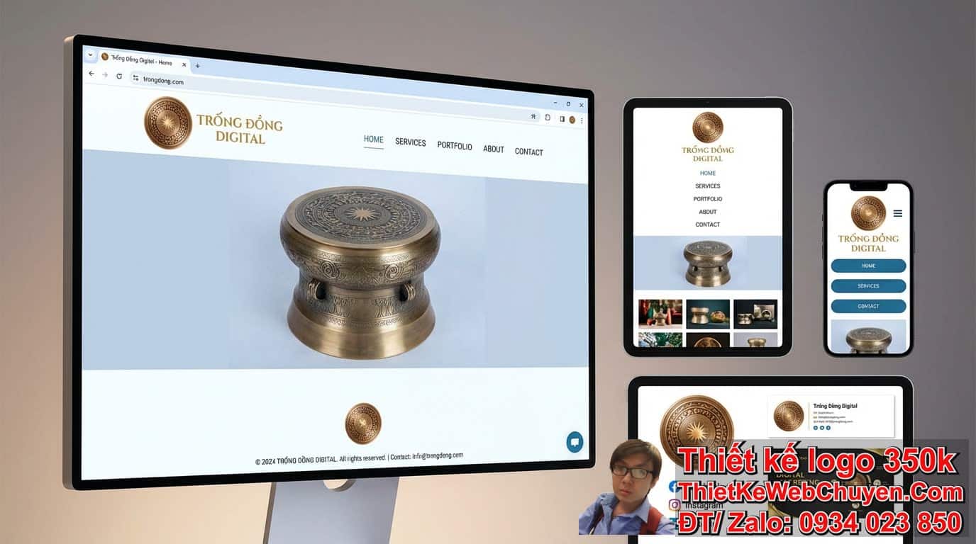 Làm thế nào để ứng dụng logo trống đồng hiệu quả trong thiết kế website?