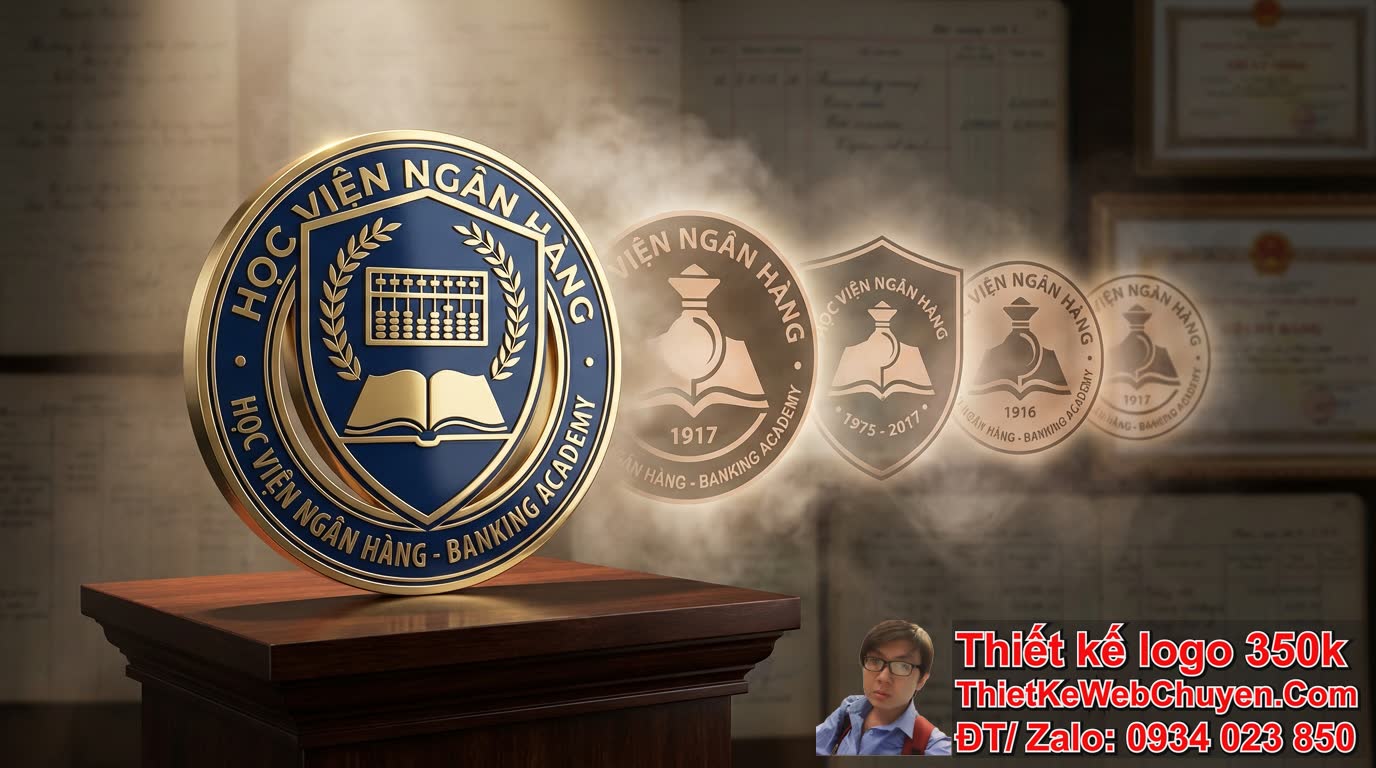 Lịch sử hình thành và phát triển của logo học viện ngân hàng như thế nào?