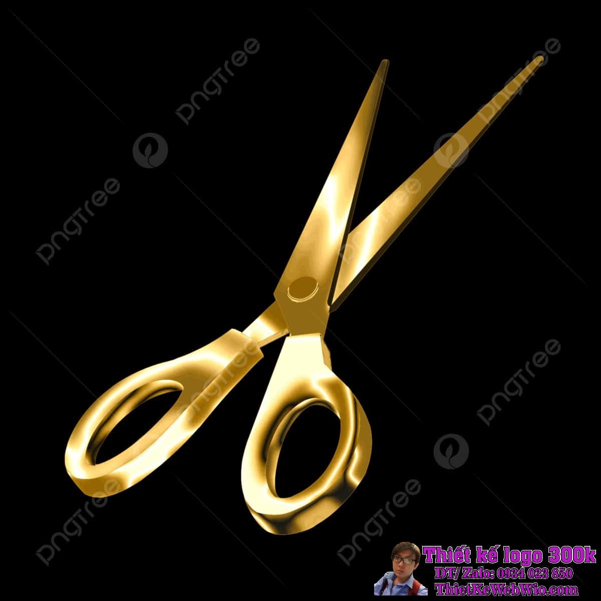 logo cây kéo vàng logo cây kéo vàng