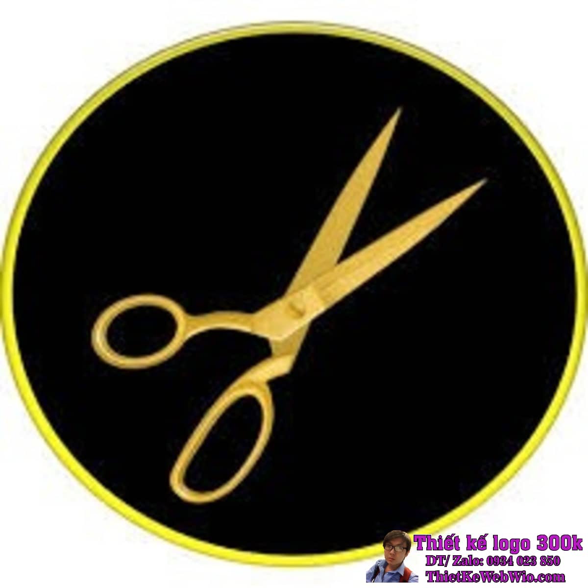 logo cây kéo vàng logo cây kéo vàng