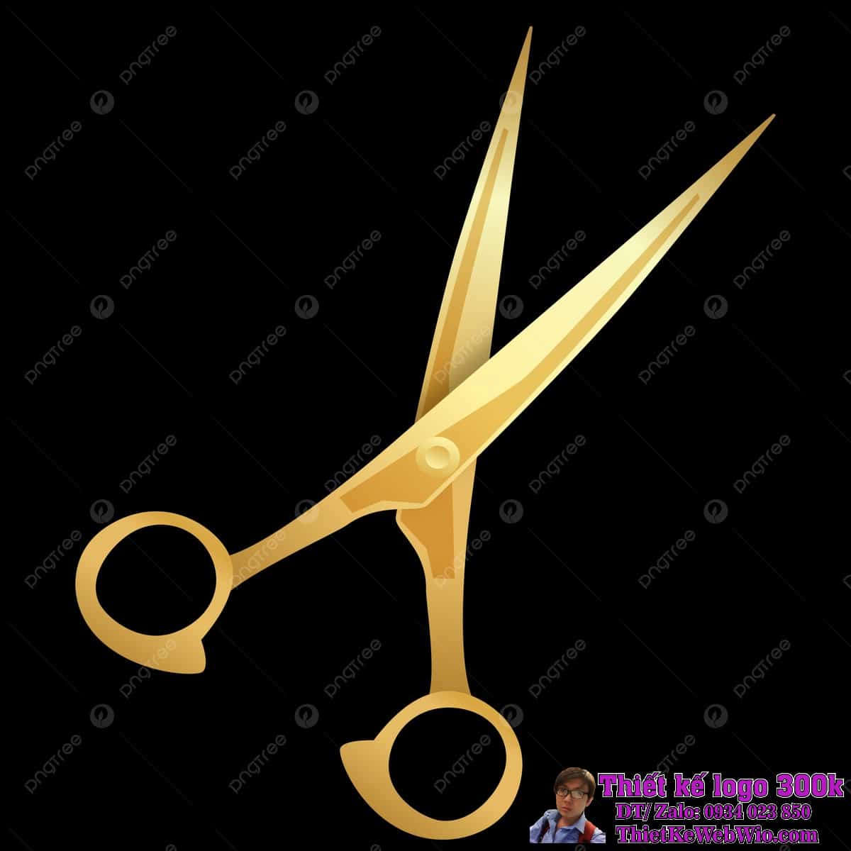 logo cây kéo vàng logo cây kéo vàng