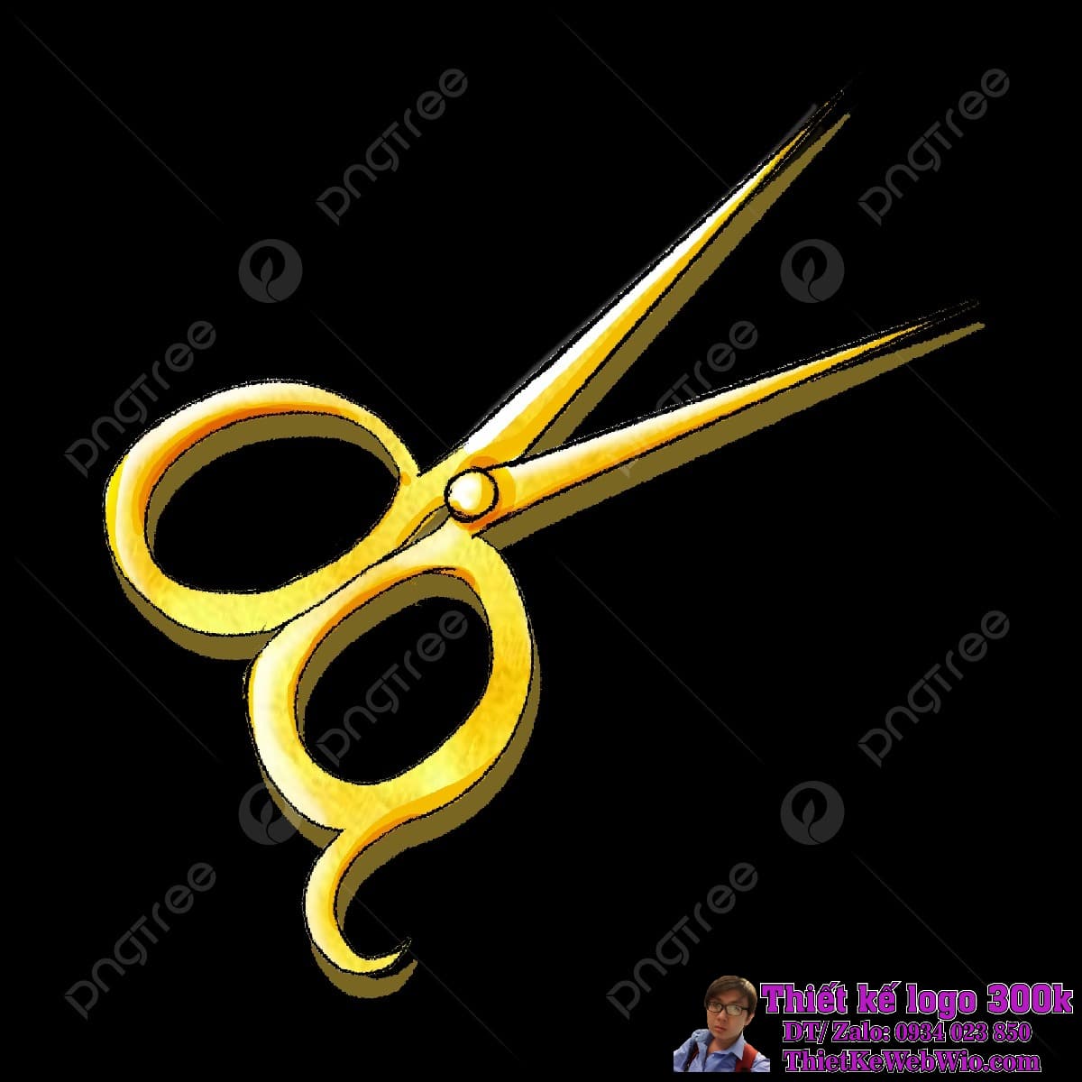 logo cây kéo vàng logo cây kéo vàng