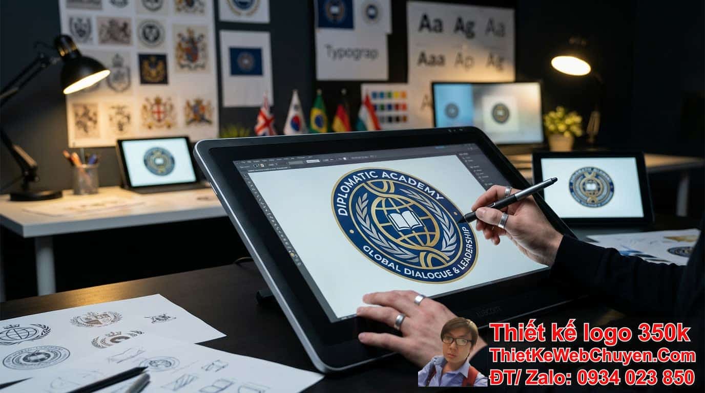 Quá trình thiết kế một logo học viện ngoại giao chuyên nghiệp diễn ra như thế
nào?