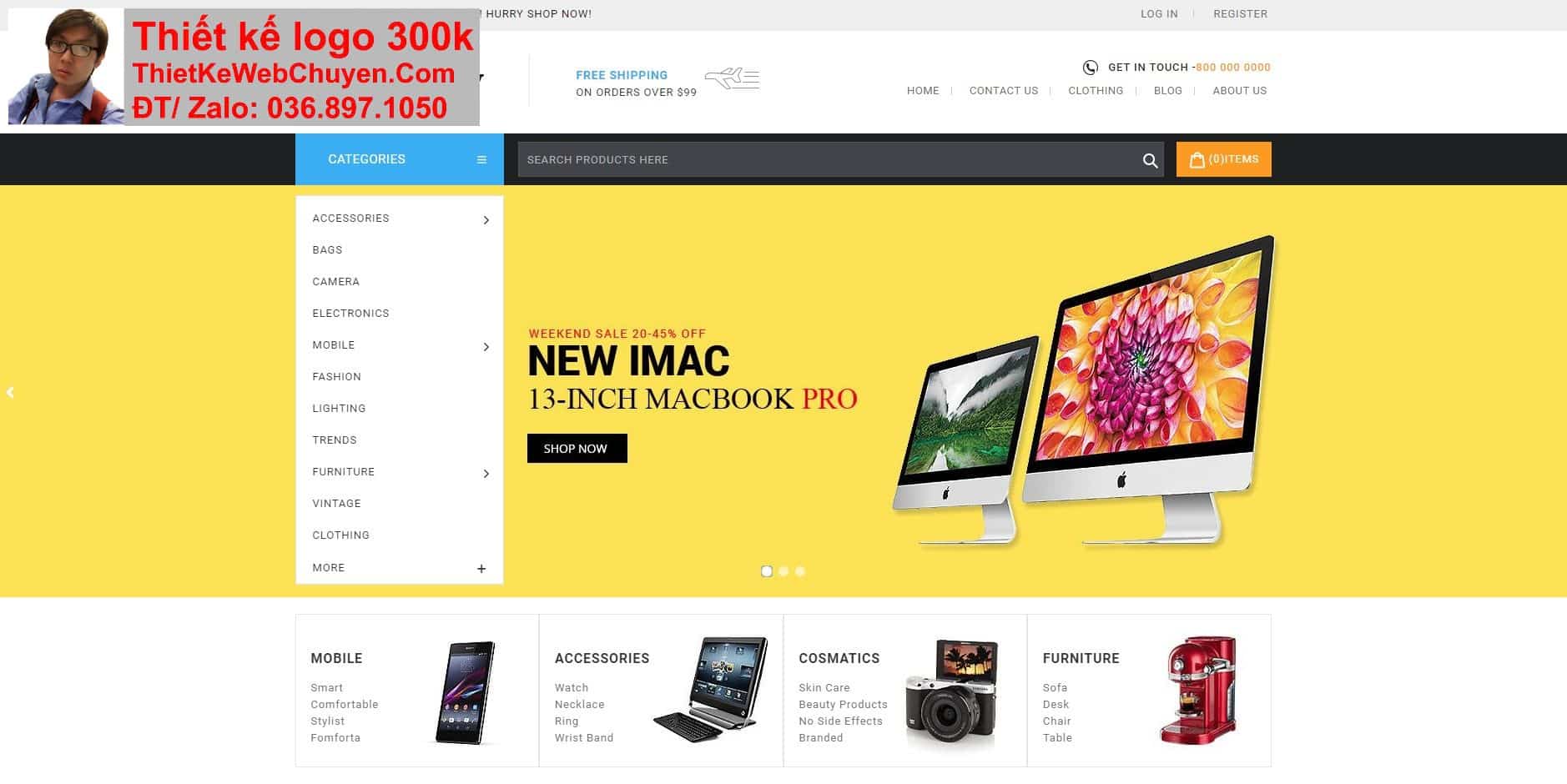 Thiết kế web cửa hàng laptop máy tính chuyên nghiệp Thiết kế web cửa hàng laptop máy tính chuyên nghiệp