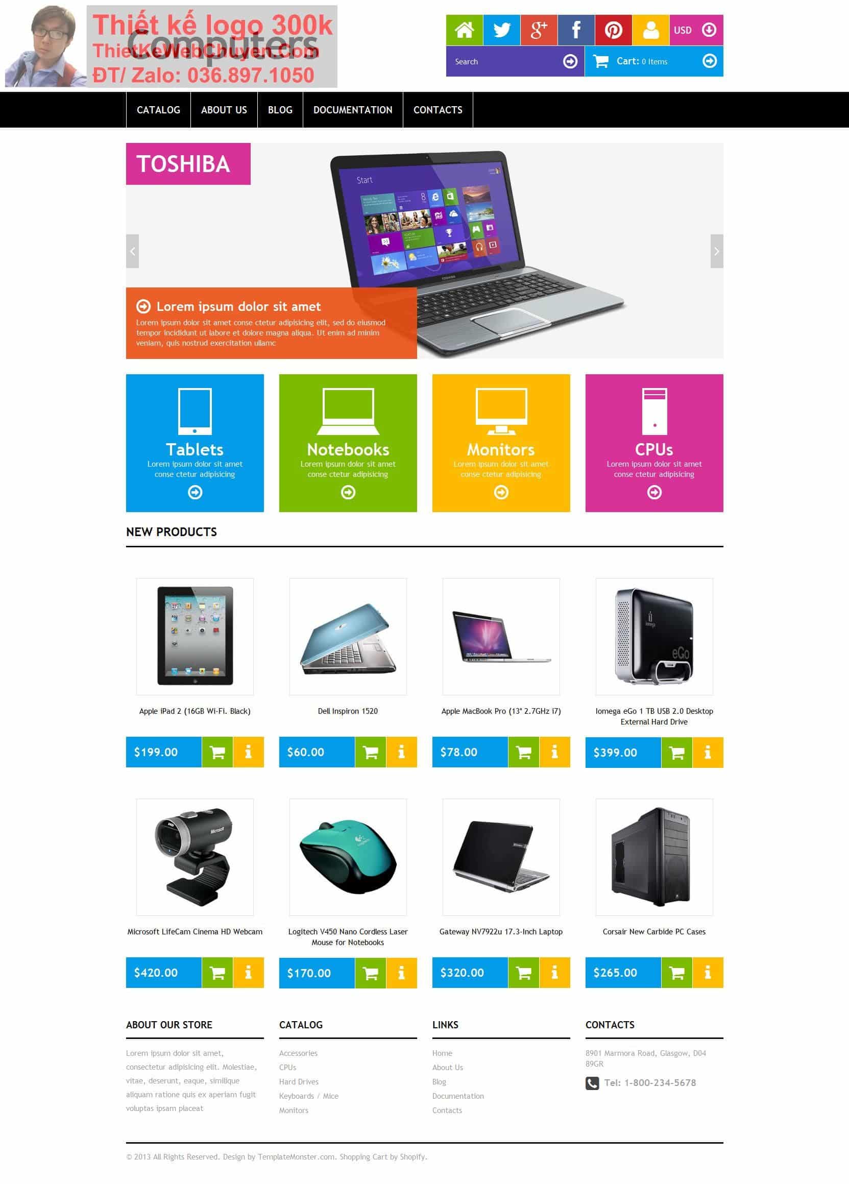 Thiết kế web cửa hàng laptop máy tính chuyên nghiệp Thiết kế web cửa hàng laptop máy tính chuyên nghiệp