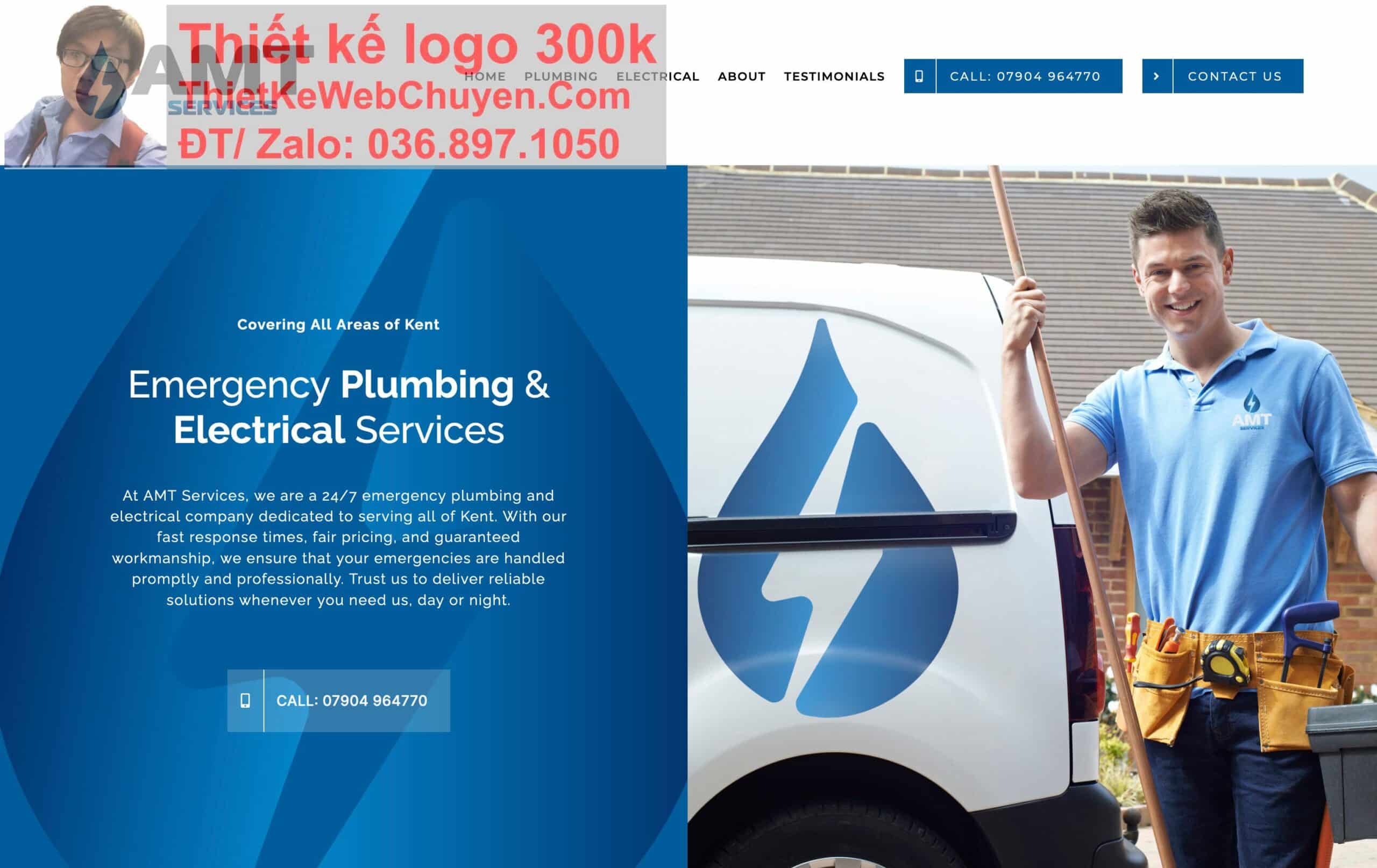 Thiết kế web dịch vụ sữa chữa điện nước chuyên nghiệp Thiết kế web dịch vụ sữa chữa điện nước chuyên nghiệp