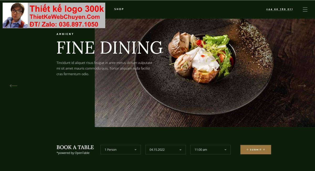 Thiết kế web nhà hàng chuyên nghiệp Thiết kế web nhà hàng chuyên nghiệp