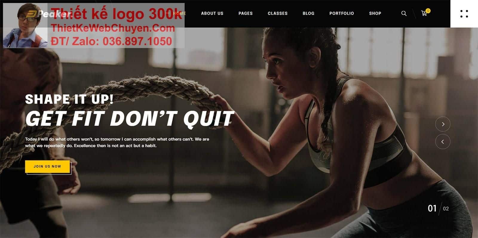 Thiết kế web phòng tập gym chuyên nghiệp Thiết kế web phòng tập gym chuyên nghiệp