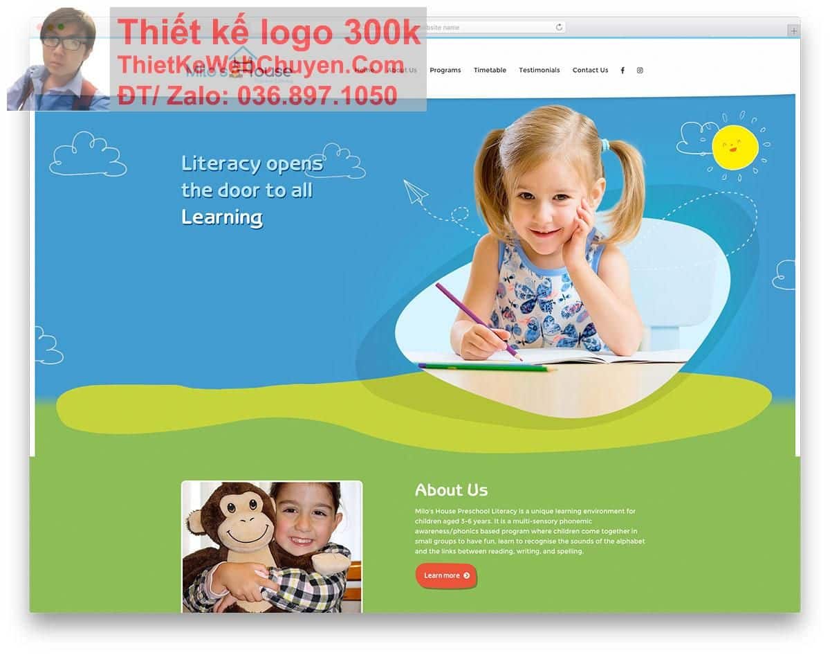 Thiết kế web trường mầm non chuyên nghiệp Thiết kế web trường mầm non chuyên nghiệp
