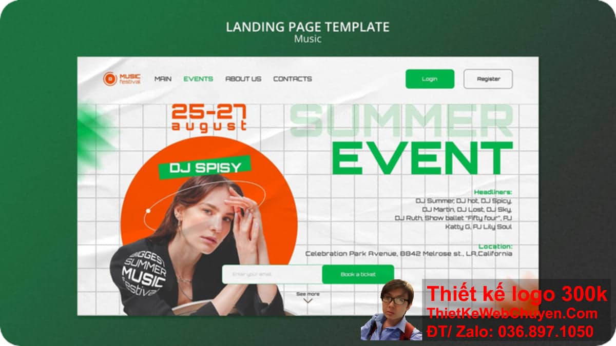 Thiết kế web WordPress event vé Thiết kế web WordPress event vé