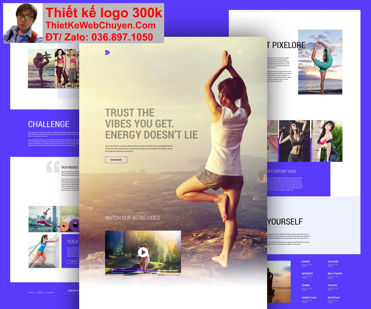 Thiết kế web yoga aerobic chuyên nghiệp Thiết kế web yoga aerobic chuyên nghiệp