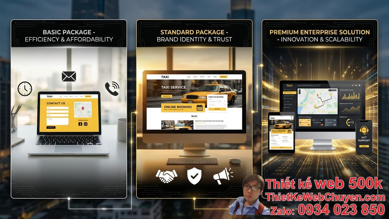 1. Bảng Giá Thiết Kế Web Dịch Vụ Taxi Chi Tiết – Các Gói Phổ Biến Hiện Nay 1. Bảng Giá Thiết Kế Web Dịch Vụ Taxi Chi Tiết – Các Gói Phổ Biến Hiện Nay