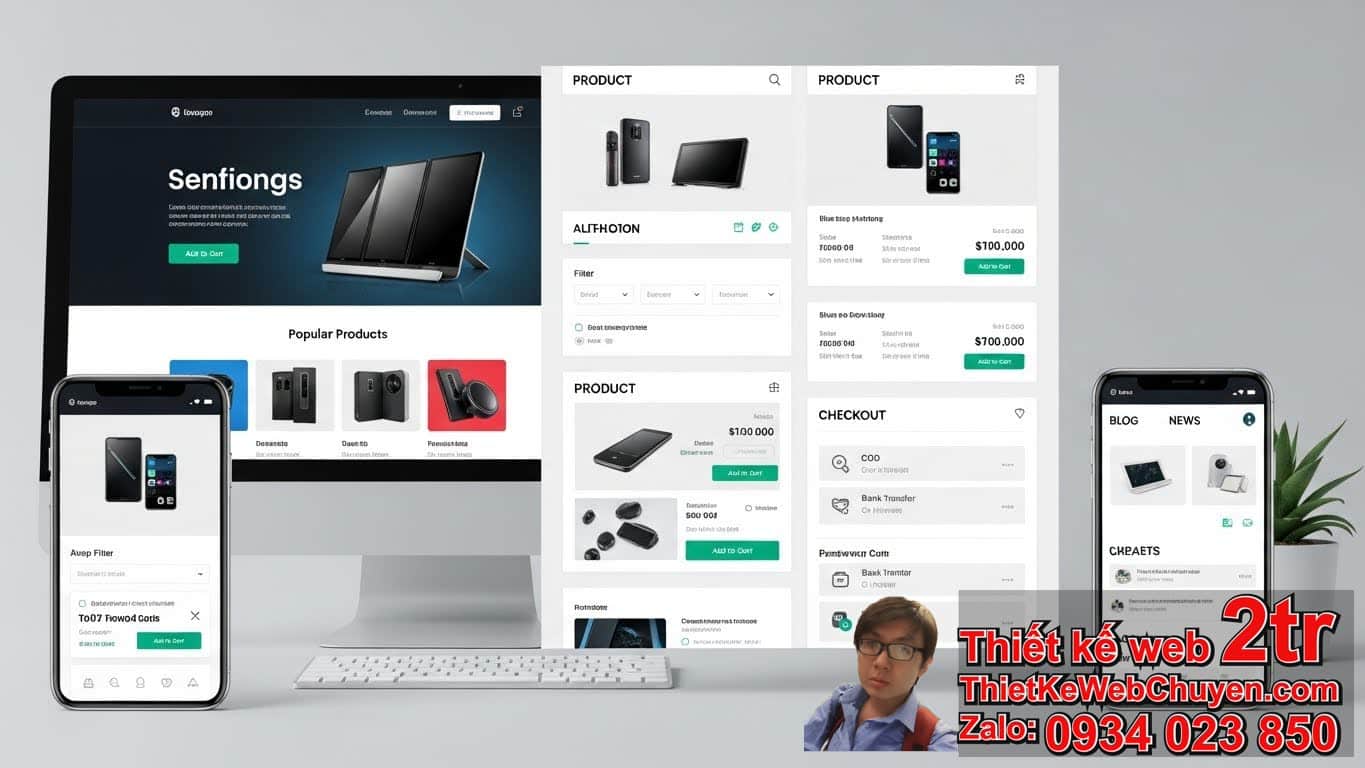 1. Chi phí thiết kế web bán đồ điện tử bao nhiêu tiền cho một website cơ bản?