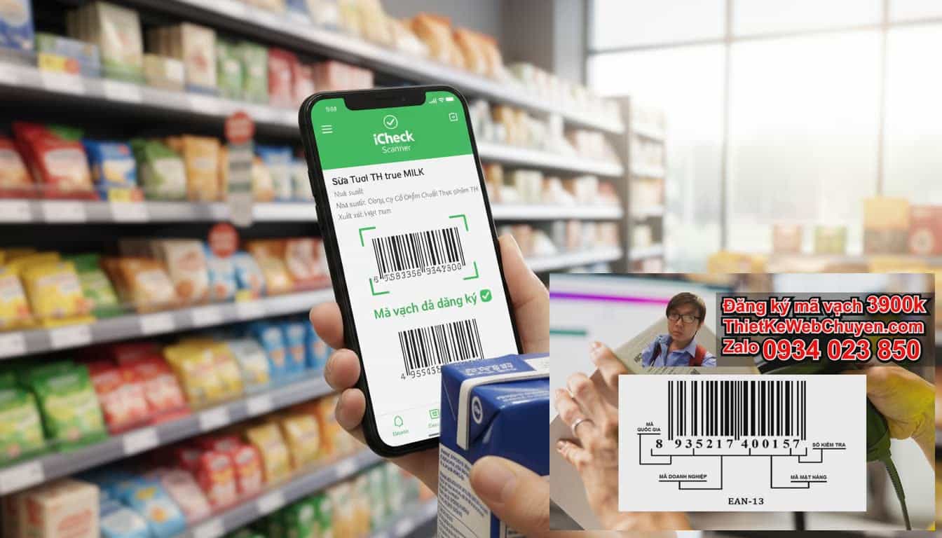 1. Hướng dẫn tra cứu doanh nghiệp đã đăng ký mã vạch chưa qua ứng dụng quét mã
vạch