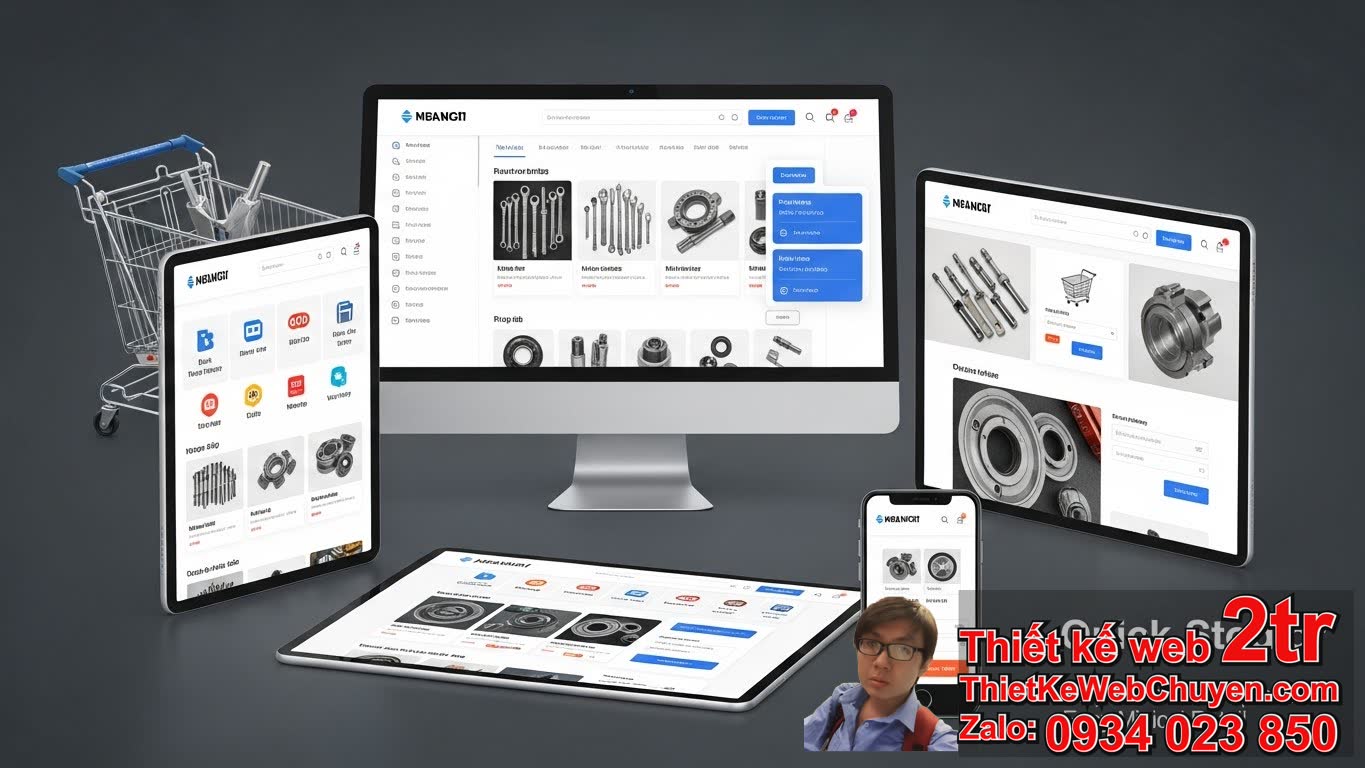 1. Thiết kế web bán hàng cơ khí bao nhiêu tiền với các gói cơ bản?