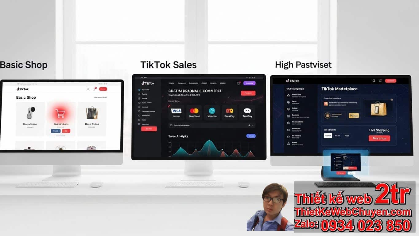 1. Thiết Kế Web Bán Hàng TikTok Bao Nhiêu Tiền Cho Các Gói Dịch Vụ Phổ Biến?